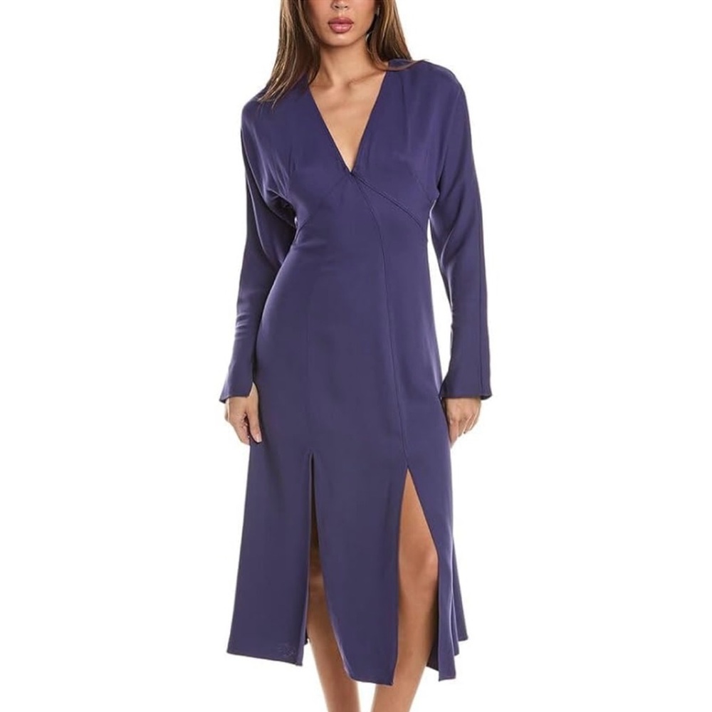 NWT Equipment Purple Long Sleeve Dress Sz 2